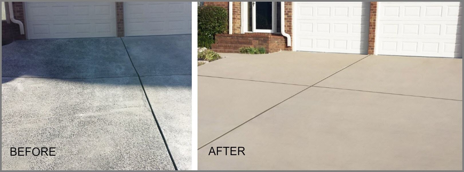 Driveway before after