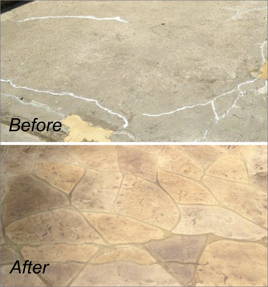 Before After Concrete Overlay 
