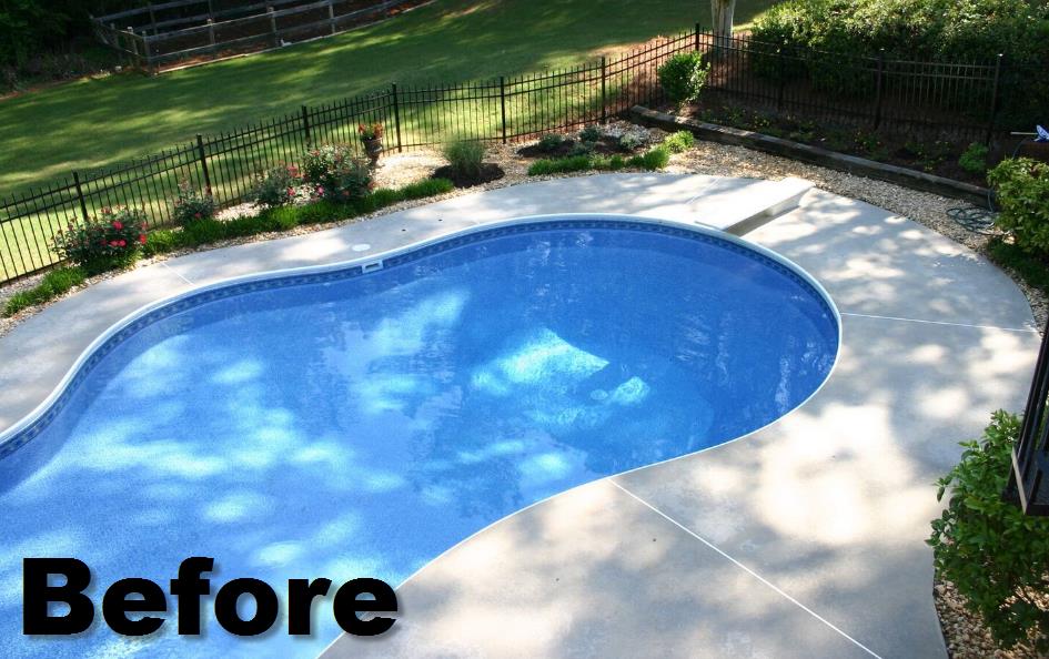 Pool Deck Before Pool Deck Before