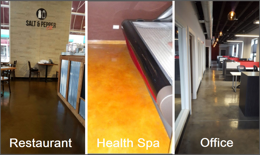 Commercial Spaces with Concrete Flooring