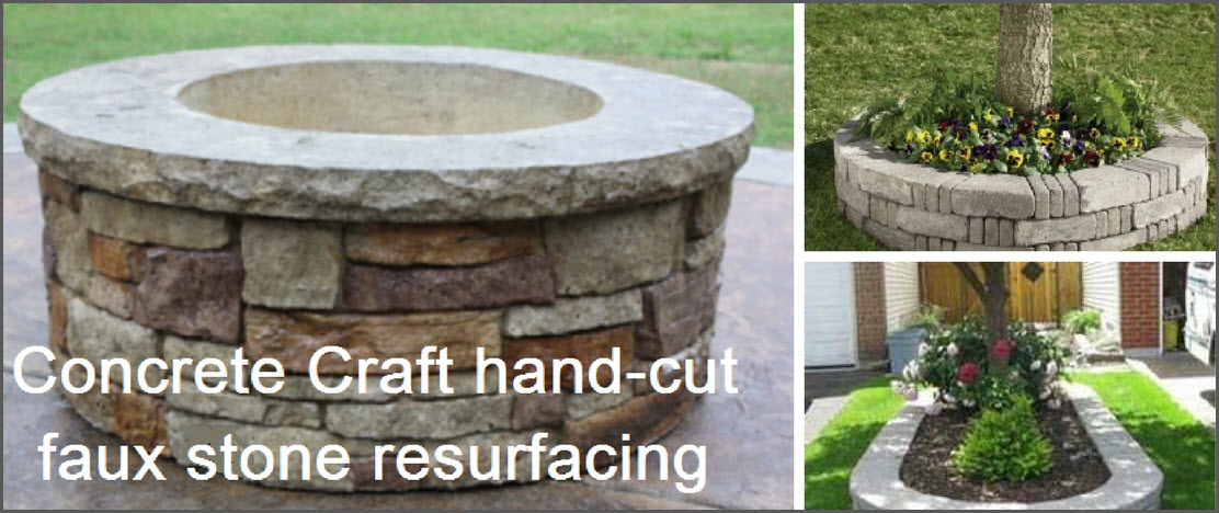 fire pit and planters 