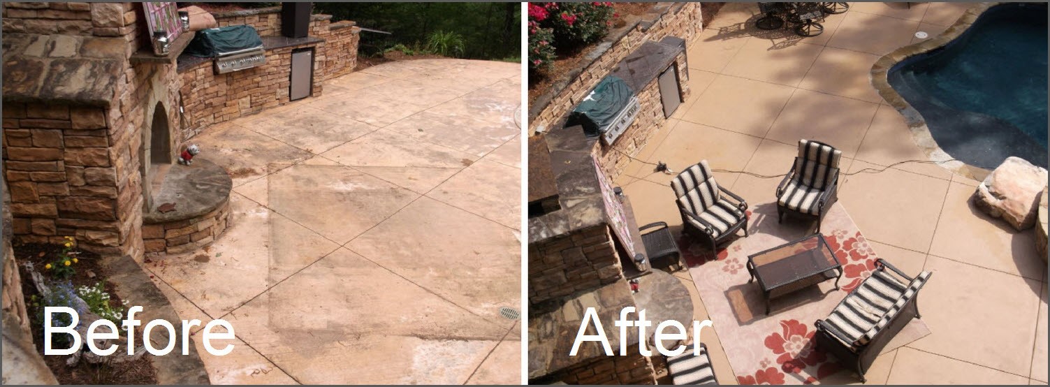CC pool area before and after 