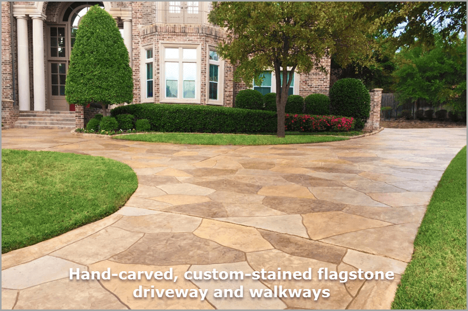 custom-stained-flagstone-driveway-walkway custom-stained-flagstone-driveway-walkway