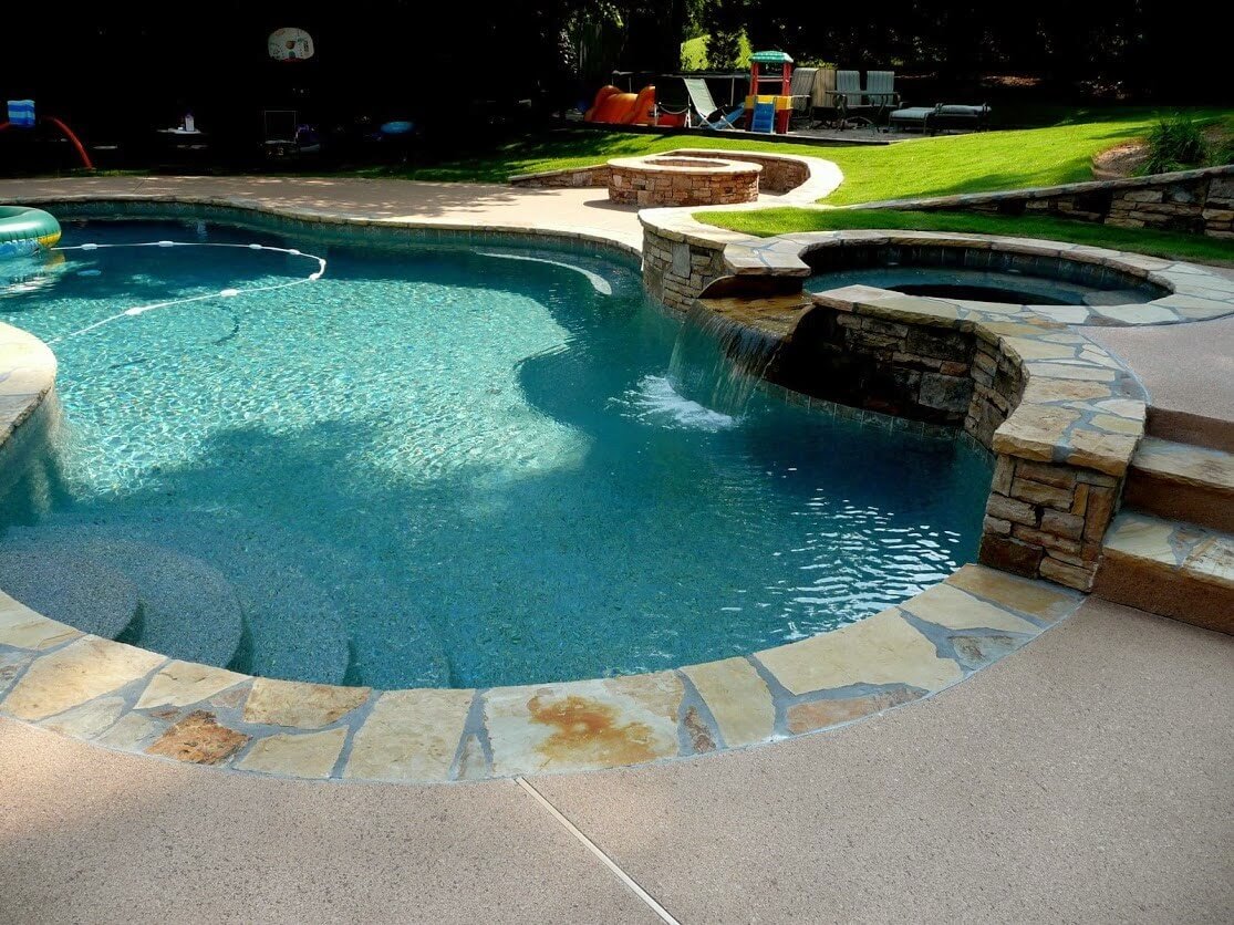 pool-deck-waterfall-concrete-craft