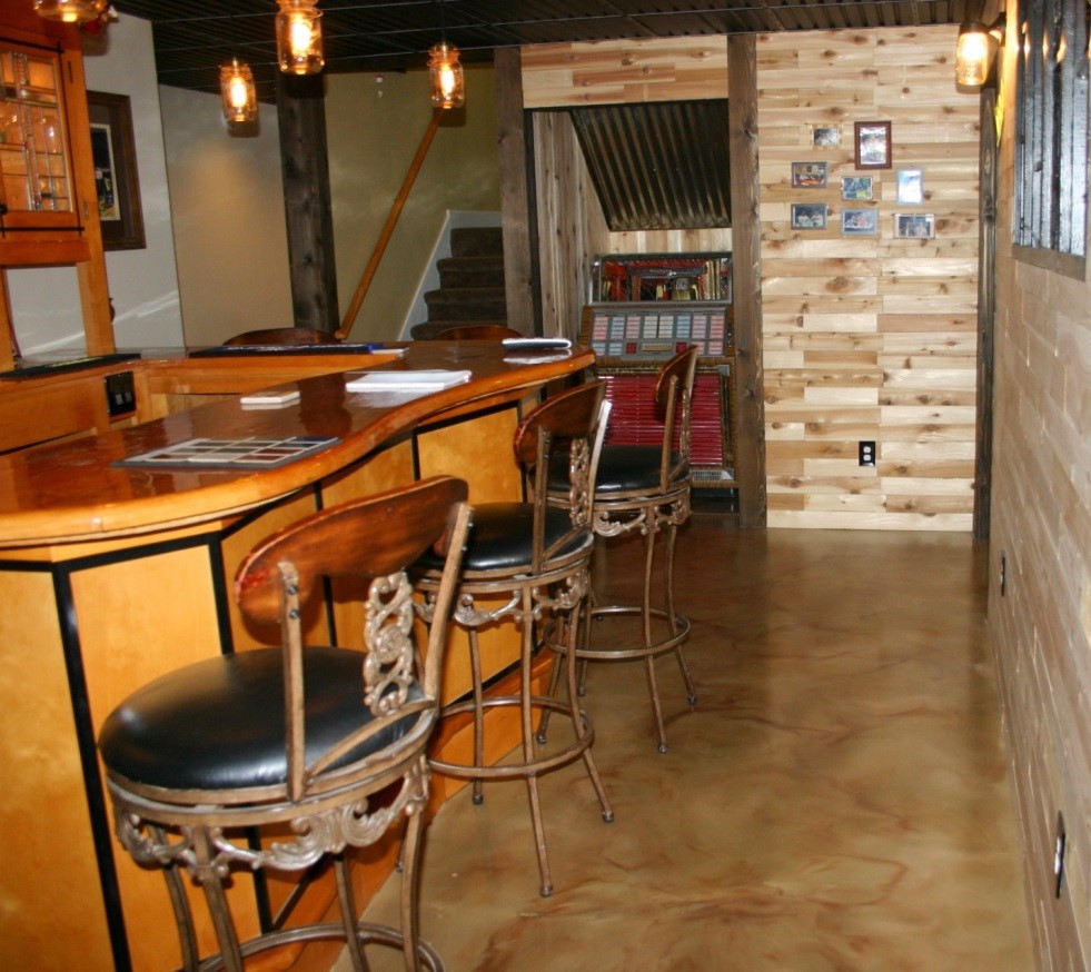 Satined Concrete Basement Floor Satined Concrete Basement Floor