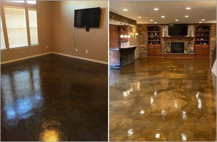 stained-concrete-floors-basement