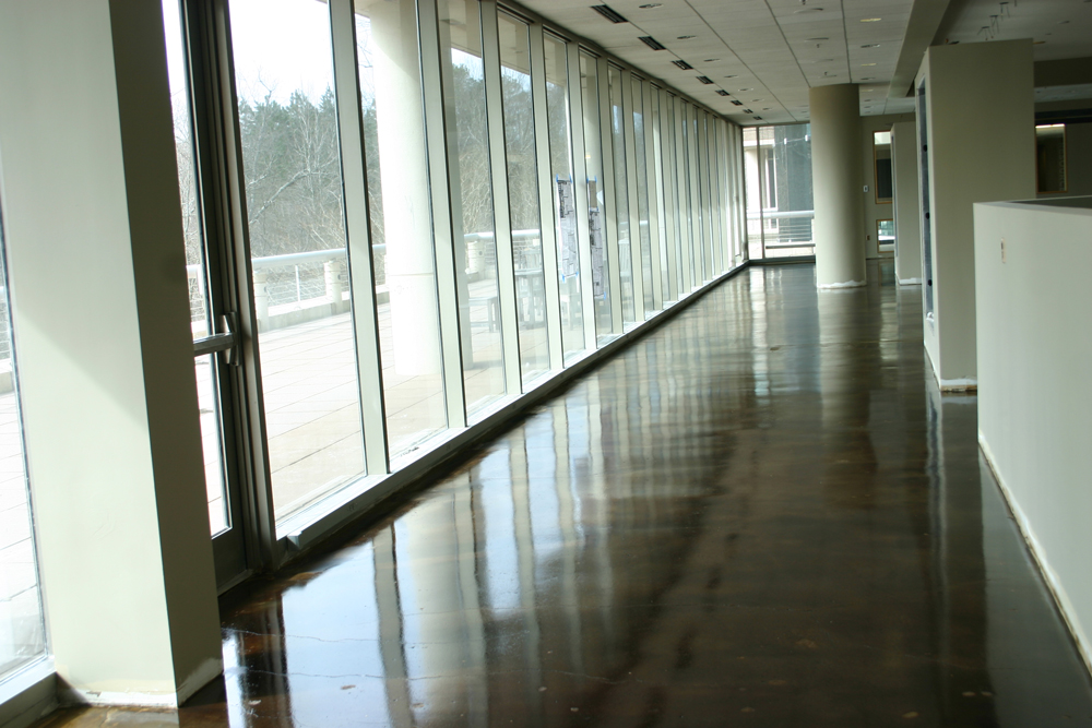 Interior Stained Gray Flooring