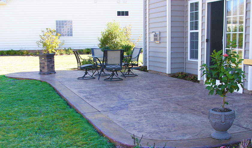 Stamped Gray Patio