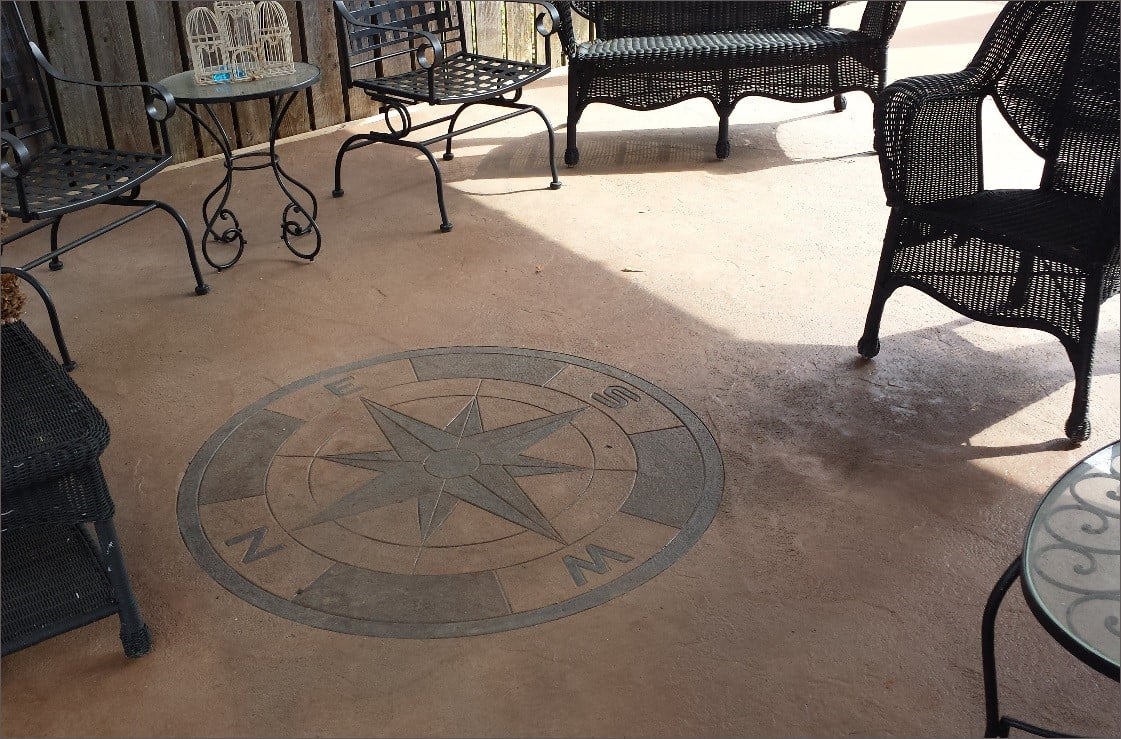 Stamped Concrete Compass Design Stamped Concrete Compass Design