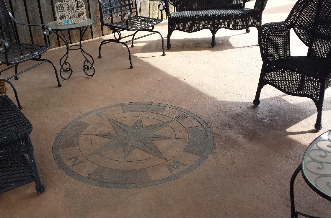 Stamped Concrete Compass Design Stamped Concrete Compass Design